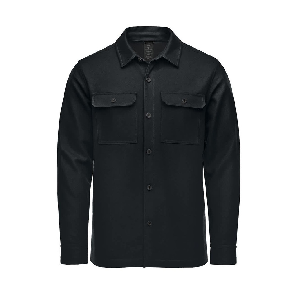 Men's Highland Plaid Shacket - Black
