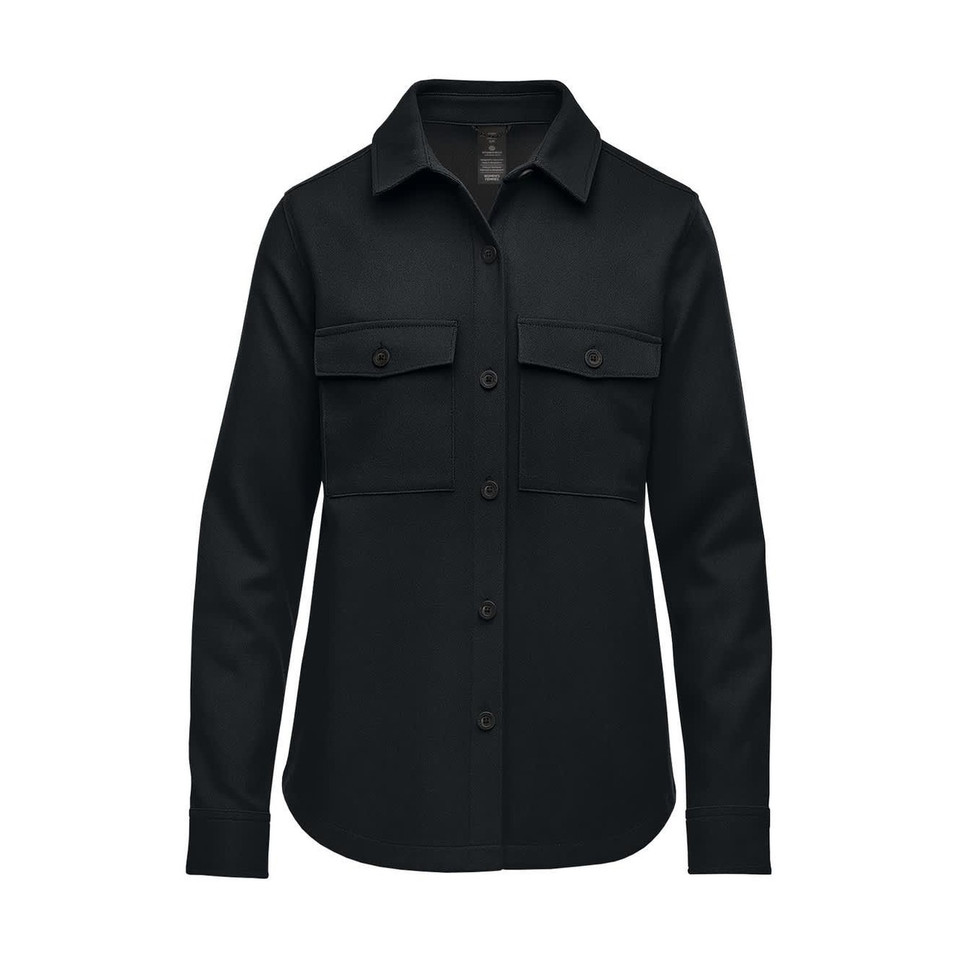 Women's Highland Plaid Shacket - Black