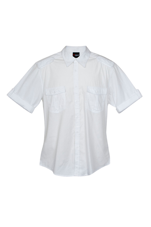 RADAR  Men's Military Short Sleeve White RADAR  Men's Military Short Sleeve White