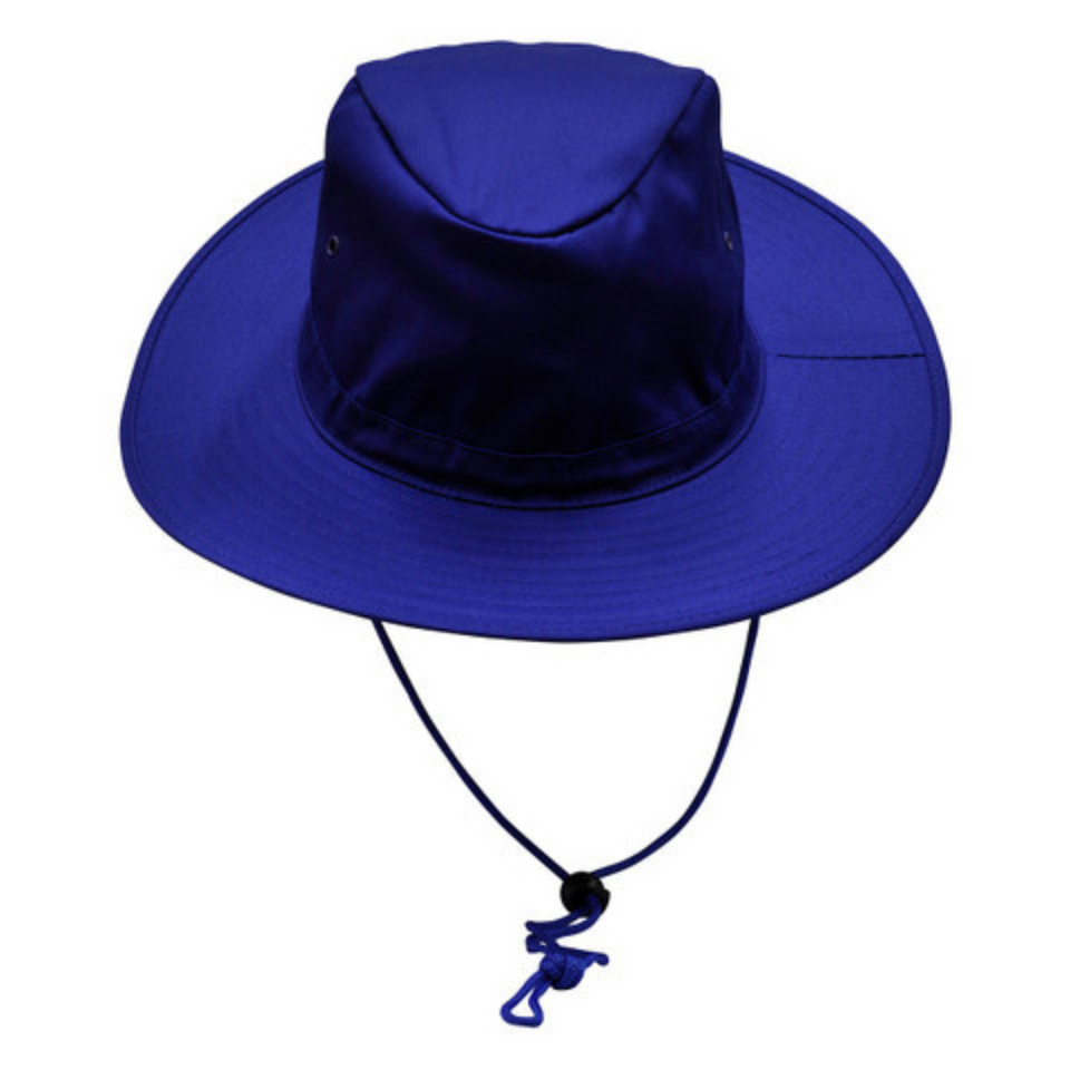 Royal Plain Prospect slouch hat (bucket style) made from durable poly-cotton twill, featuring a firm brim, chin strap, and UPF 50+ excellent sun protection.