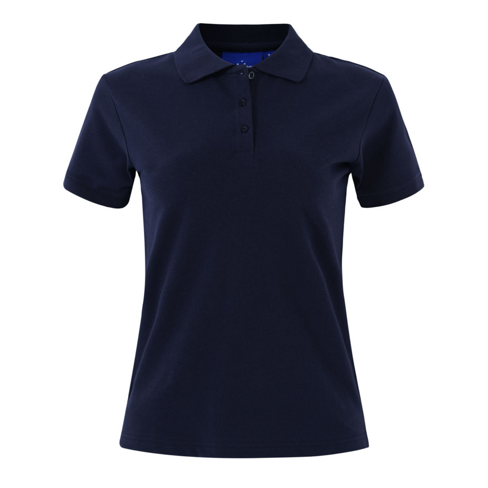 UPTON women's slim fit short sleeve cotton stretch pique polo shirt. This soft-feel, durable polo is shaped for the body and ideal for corporate uniform or casual wear.