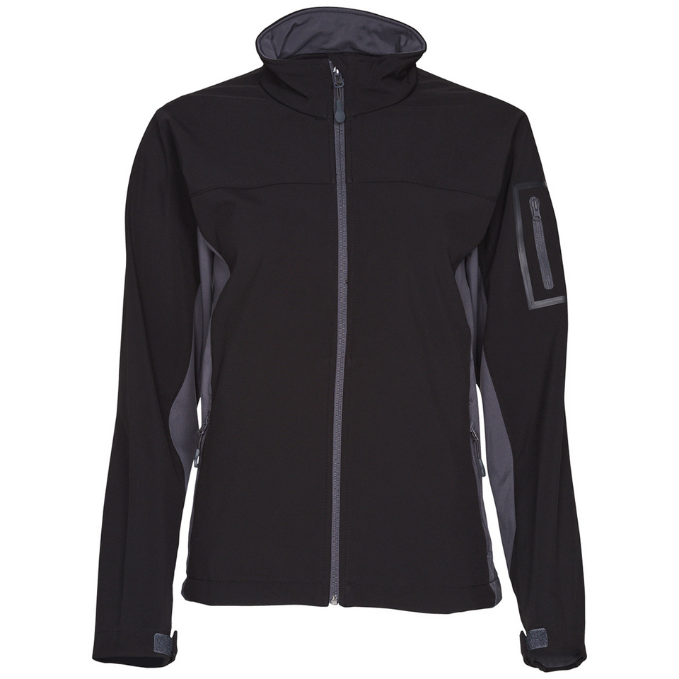 WARWICK Womens Contrast Soft-Shell Jacket Black Grey 1 WS-JK32 Blank Clothing WARWICK Womens Contrast Soft-Shell Jacket Black Grey 1 WS-JK32 Blank Clothing