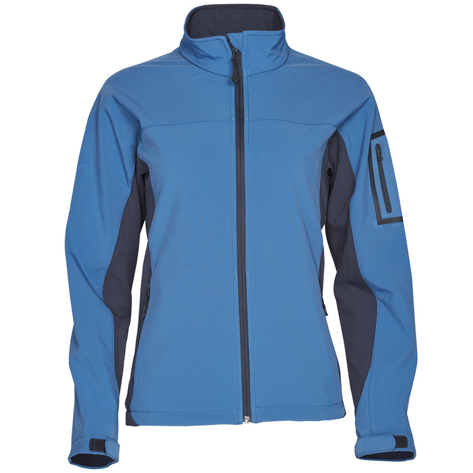 WARWICK Womens Contrast Soft-Shell Jacket Mid Blue Grey 1 WS-JK32 Blank Clothing WARWICK Womens Contrast Soft-Shell Jacket Mid Blue Grey 1 WS-JK32 Blank Clothing