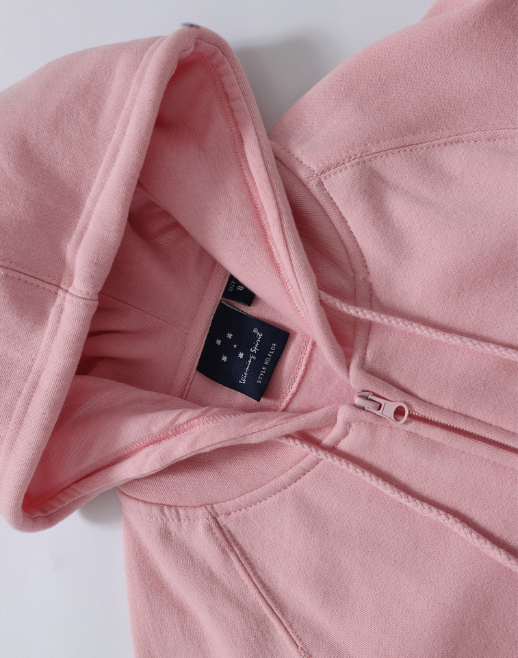 Ladies Zipper Hoodies Cotton-Rich