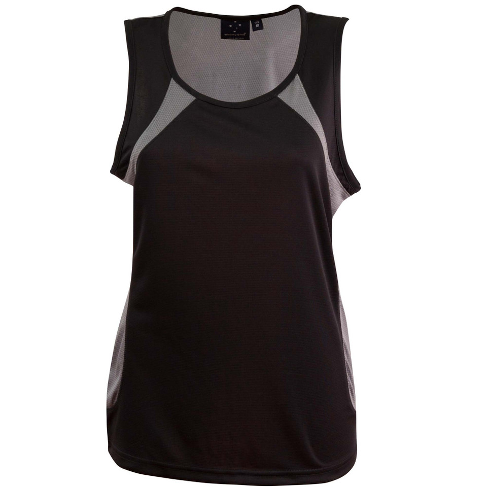 Black+Ash | Ladies Team contrast tank Top singlet