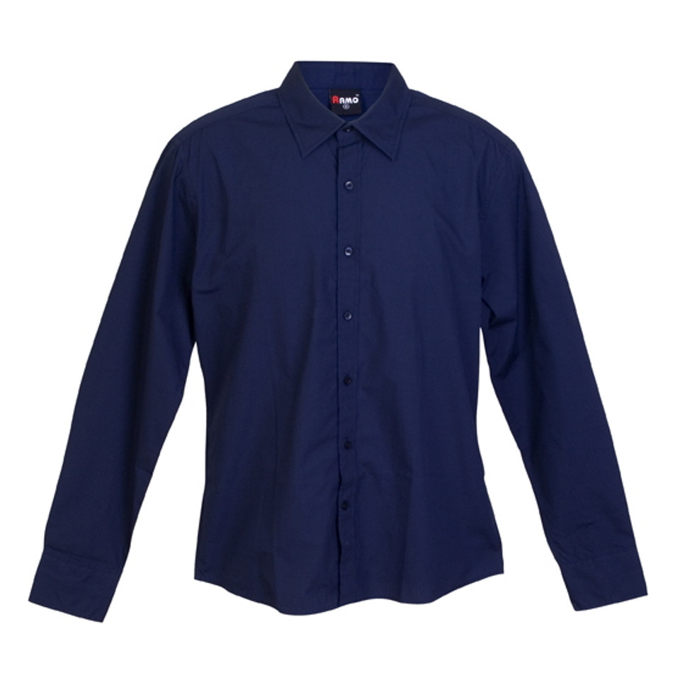 Bulk buy plain business shirts long sleeves Dark Blue