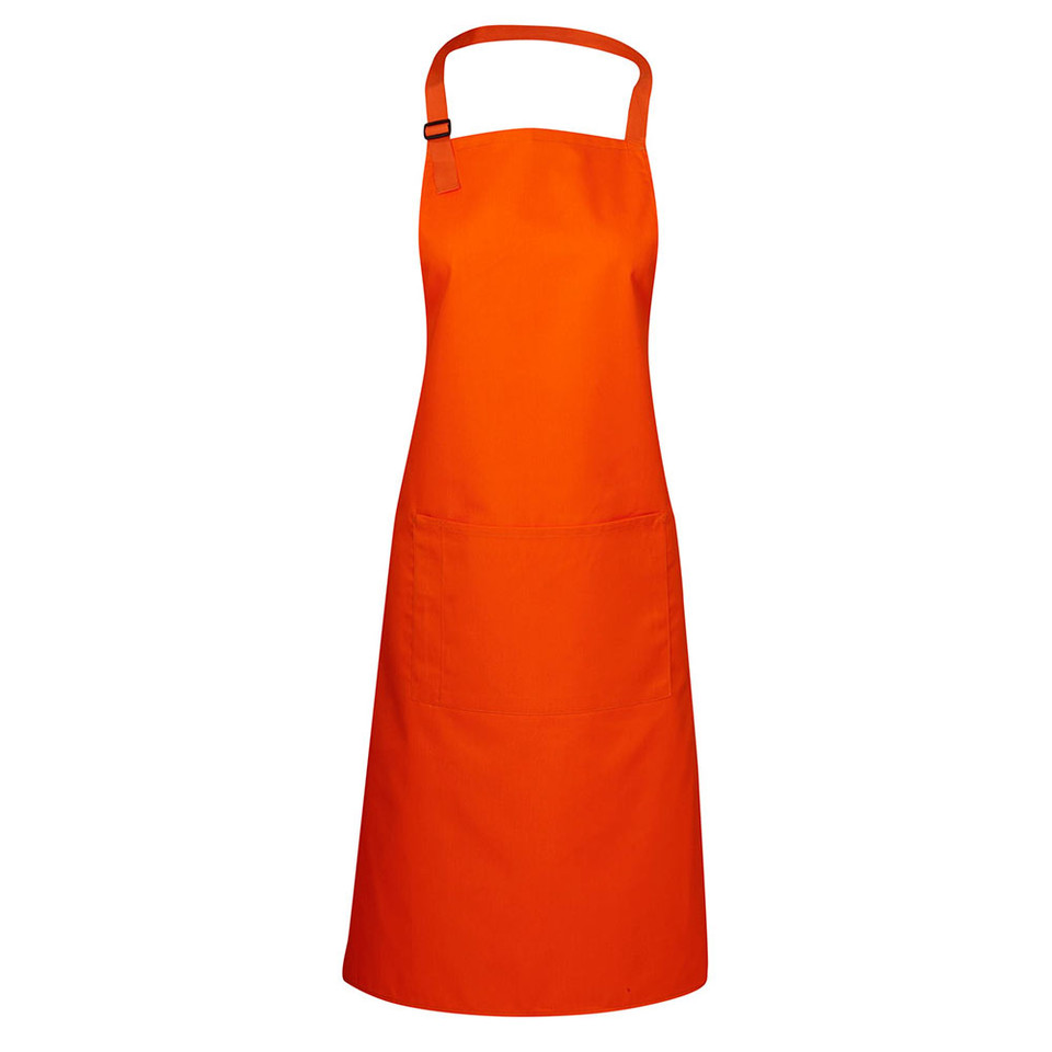 bulk plain full bib apron | orange bulk plain full bib apron | orange