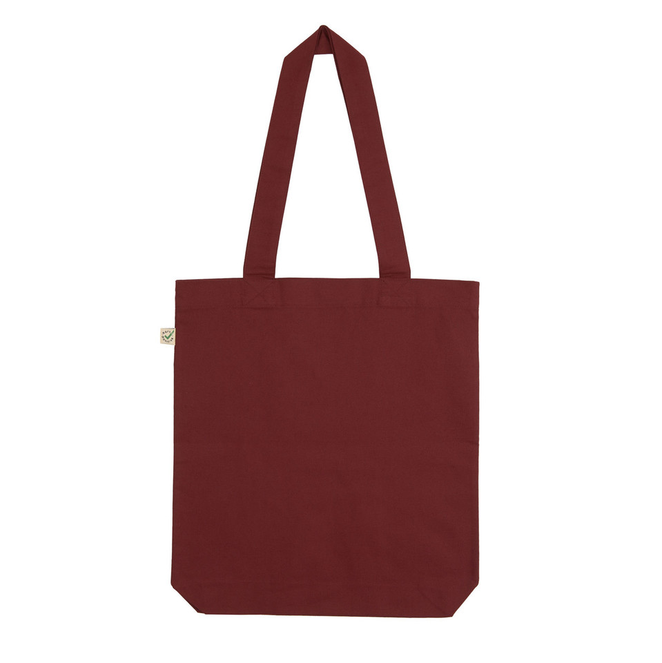 Organic Cotton Fair Trade Plain Bag | Burgundy Red