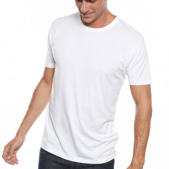 White Bodhi Men's Bamboo Jersey T-Shirt, a soft and sustainable tee ideal for comfortable casual wear or promotional branding.