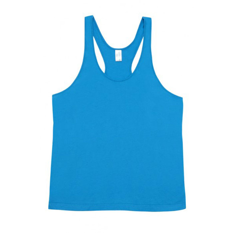 plain racerback singlet mens | azure plain racerback singlet mens | azure