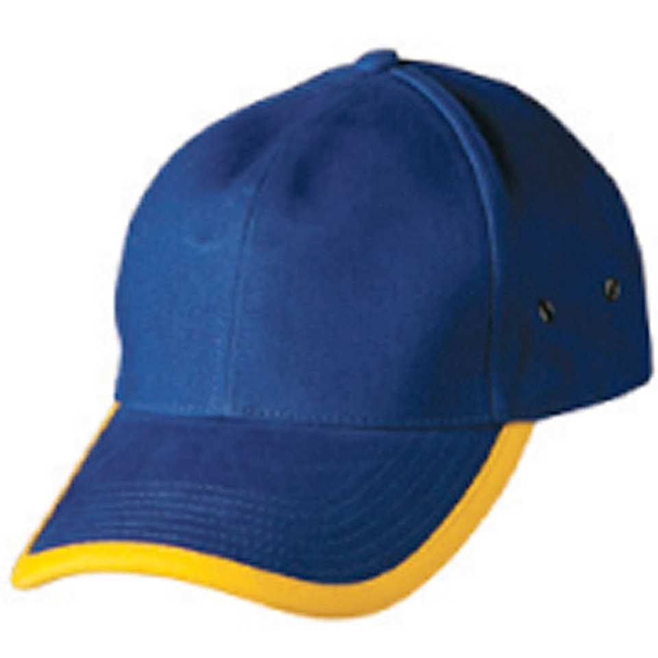 wholesale supplier | contrast baseball caps | royal/gold wholesale supplier | contrast baseball caps | royal/gold