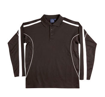 buy online blank childrens polo | black/white