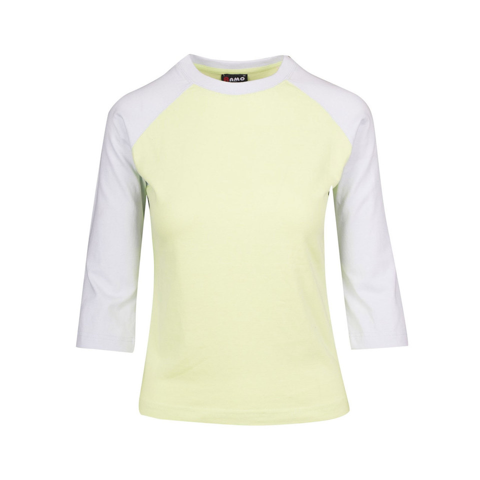 Ladies Baseball Raglan Tshirt |  Lime+Surf