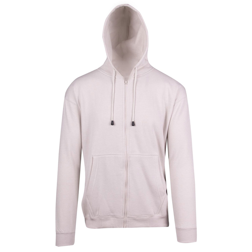 Bulk Discount Plain Zip Hoodie Jacket | Beige