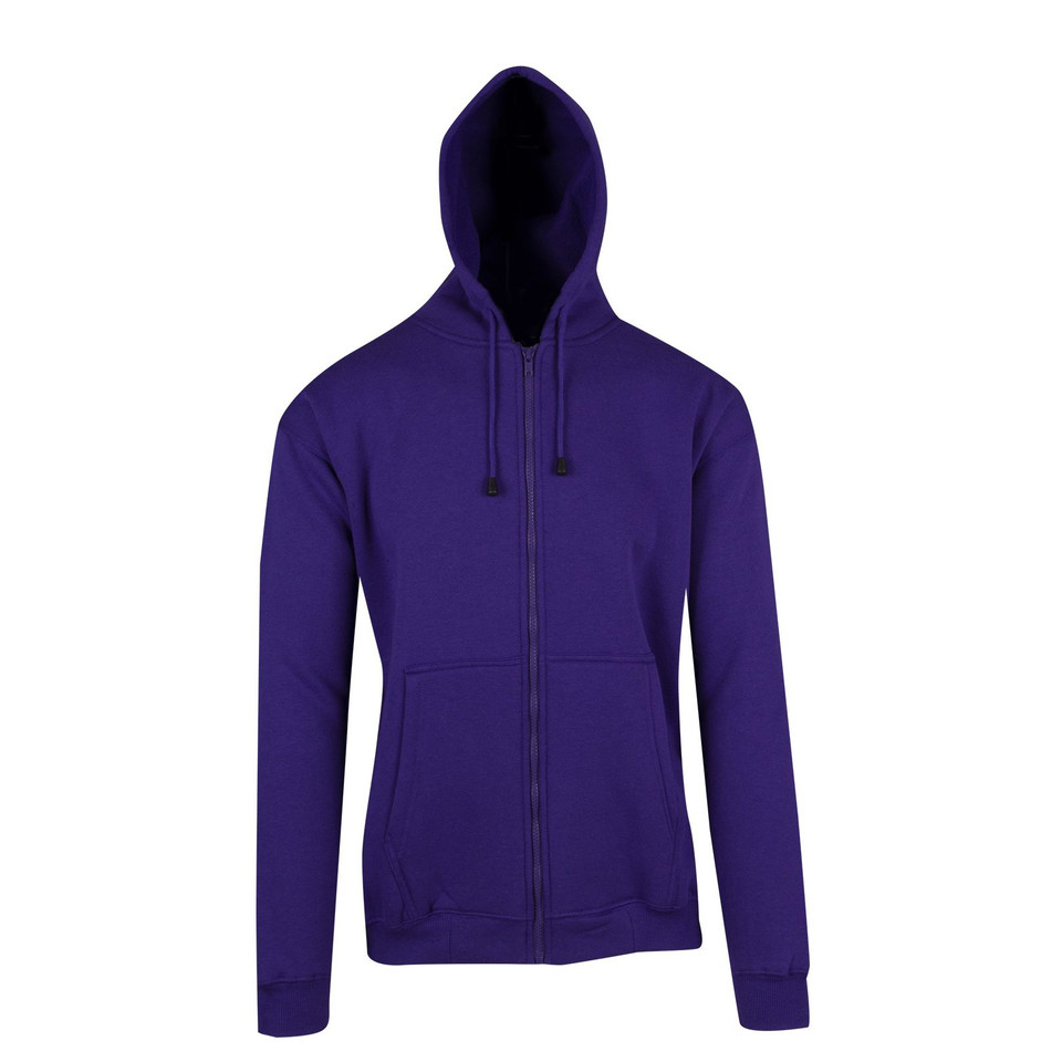 Wholesale Zipper Fleece Hoodie | Grape Purple