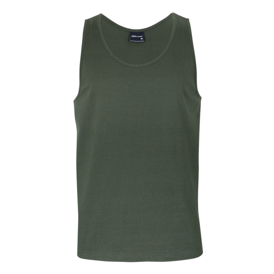 VINCE | Mens 100% Cotton Tank Top  Singlet | Army VINCE | Mens 100% Cotton Tank Top  Singlet | Army