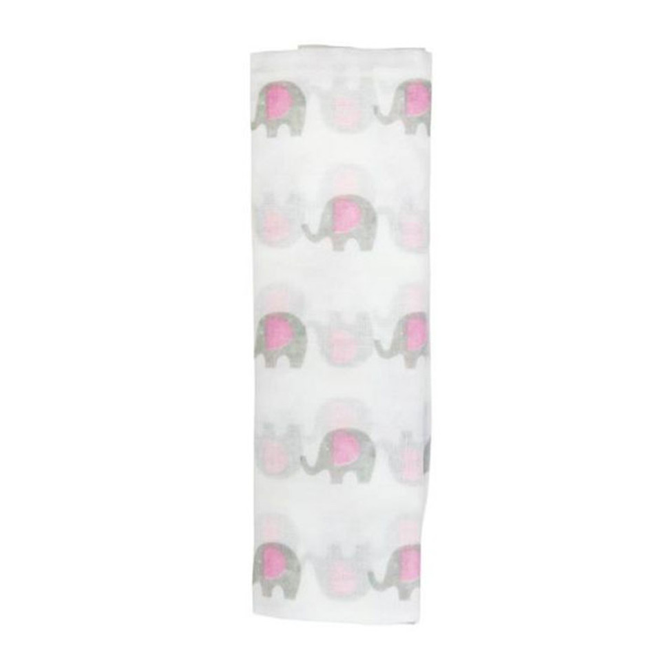 Pink Elephant | cotton muslin cloth | newborn gift Pink Elephant | cotton muslin cloth | newborn gift