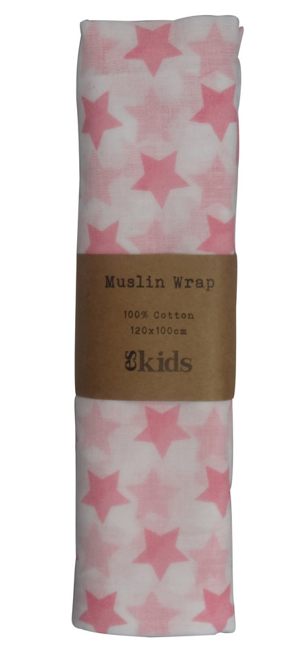 Buy Baby Muslin Cloth | Pink Star Buy Baby Muslin Cloth | Pink Star