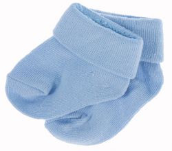 HAPPY | baby socks | Blue with Cuff