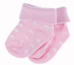 HAPPY | baby socks | Pink Star with Cuff