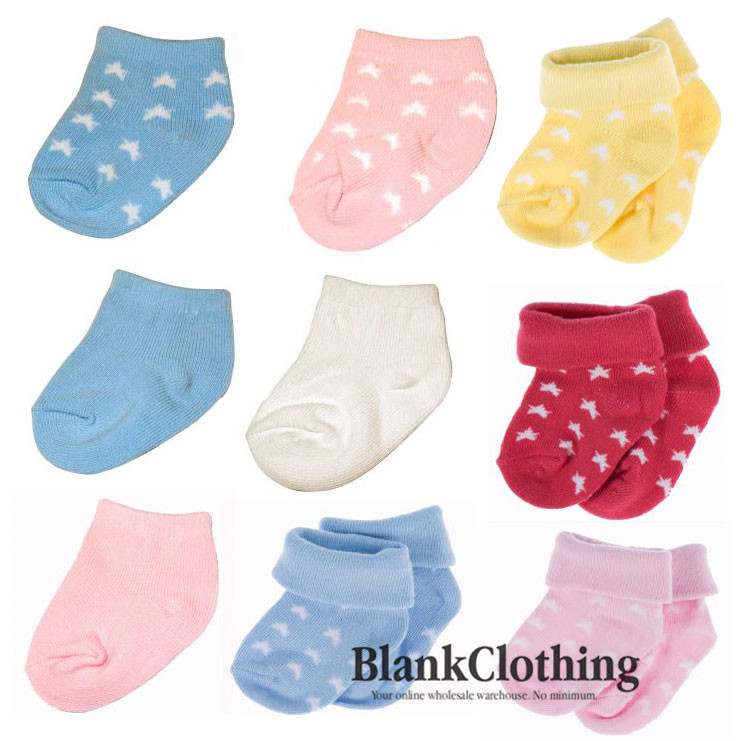newborn baby socks | plain & stars