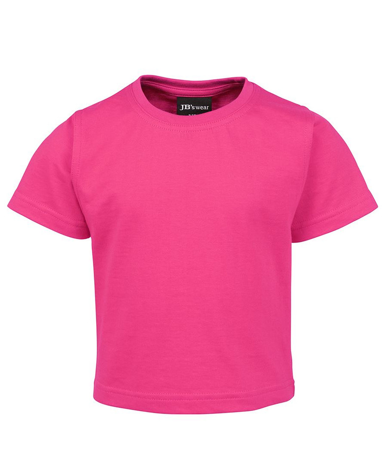 Hot Pink Avery Baby Infant 100% Cotton T-Shirt, a soft, comfortable short-sleeve tee ideal for newborns and screen printing.