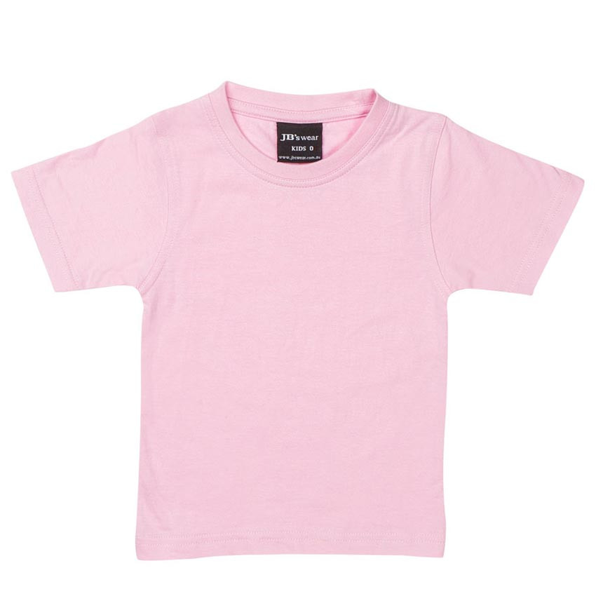 Pink Avery Baby Infant 100% Cotton T-Shirt, a soft, comfortable short-sleeve tee ideal for newborns and screen printing.