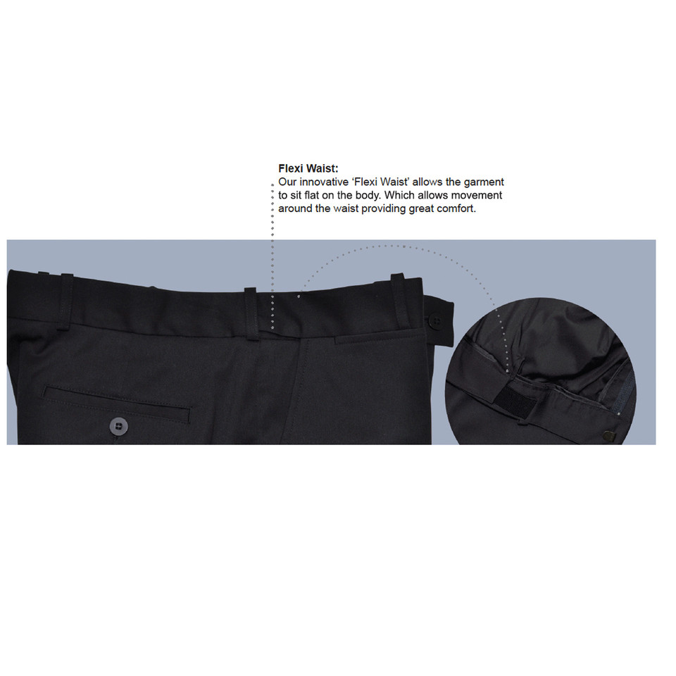 Plain THELMA women's stretch knee-length shorts, featuring a comfortable flexi waist, designed for durable and comfortable corporate or business casual uniform wear.