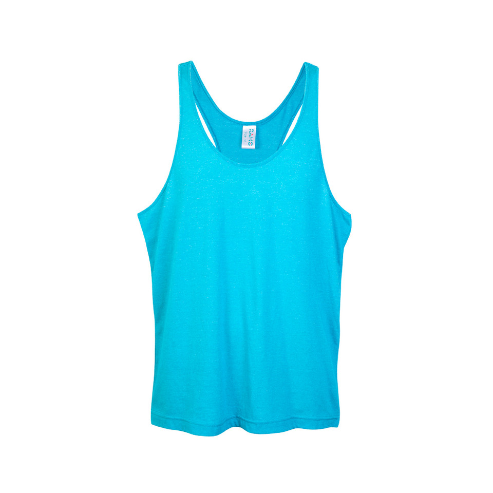 mens racerback heather singlets | jade Heather