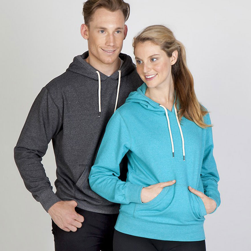 Pepper Ladies Lightweight Heather Hoodie, a soft, breathable pullover ideal for layering, gym wear, or mild weather.