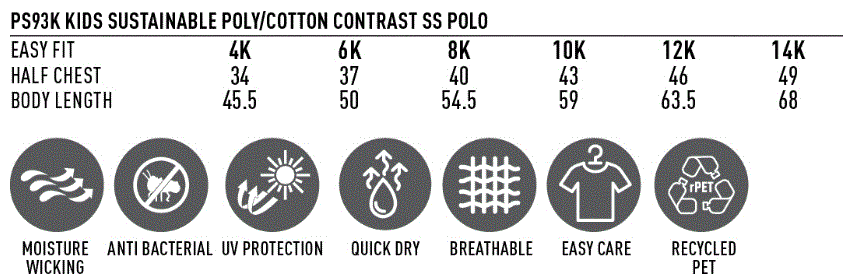 kids-sustainable-polo size chart