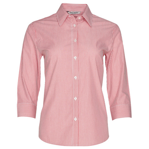 Ladies Stripe 3/4 Sleeve Shirt With Pocket | Shop Womens Corporate Wear ...