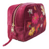 Elizabeth Scarlett Wildflower Dry Rose Velvet Makeup Bag