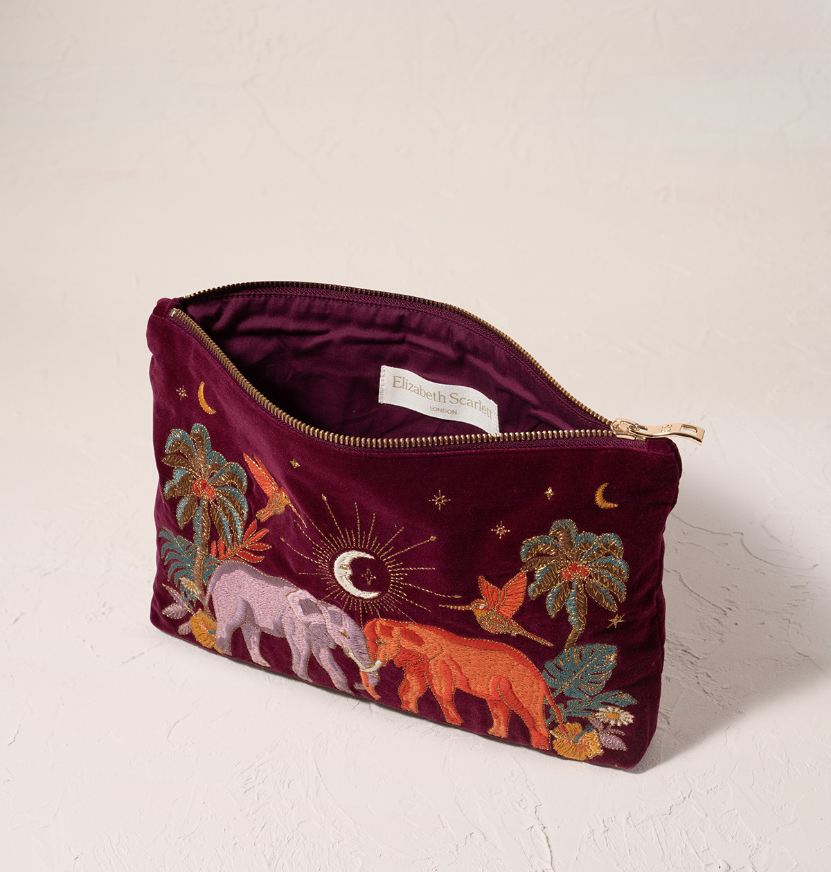 Elizabeth Scarlett Enchanted Elephant Ruby Velvet Everyday Pouch 