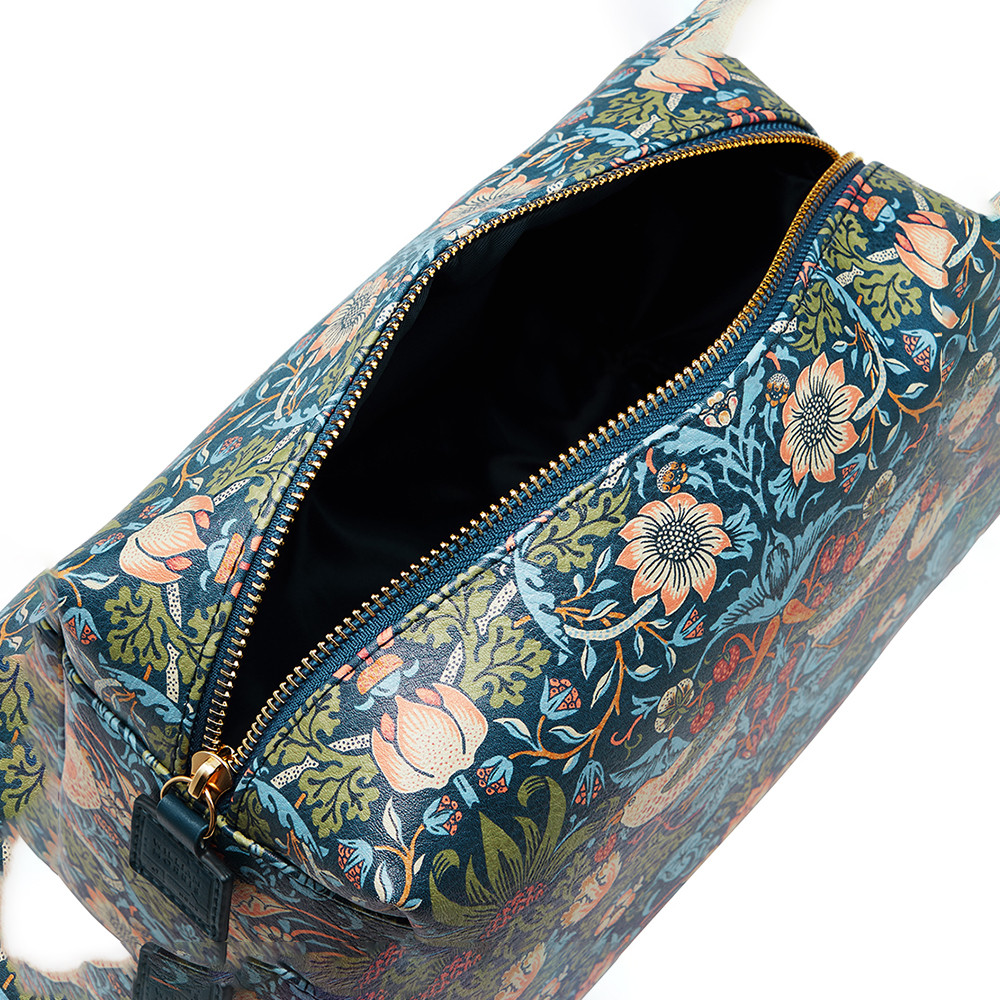 William Morris At Home Strawberry Thief Large Wash Bag Blue | Bath