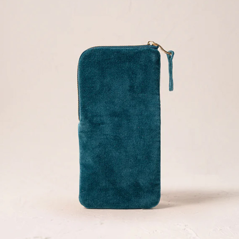 【Elizabeth Scarlett】ケース Elizabeth Scarlett Swallows Velvet Rich Blue Glasses Case | Bath