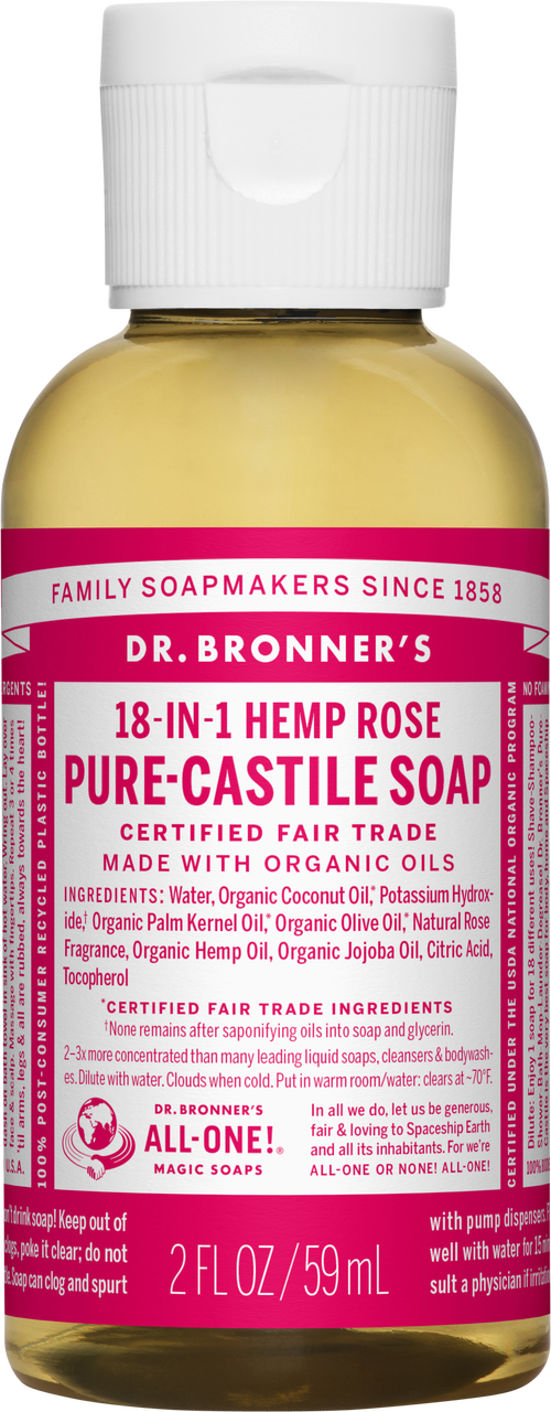 Dr Bronner's 18in1 Hemp Rose PureCastile Soap Bath & Unwind