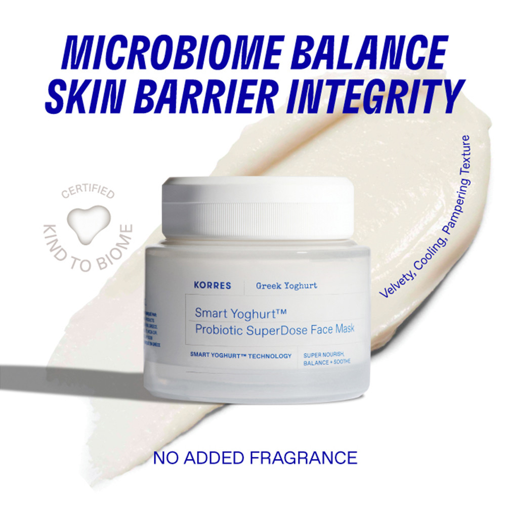 Korres Smart Yoghurt Probiotic SuperDose Face Mask 100ml | Bath
