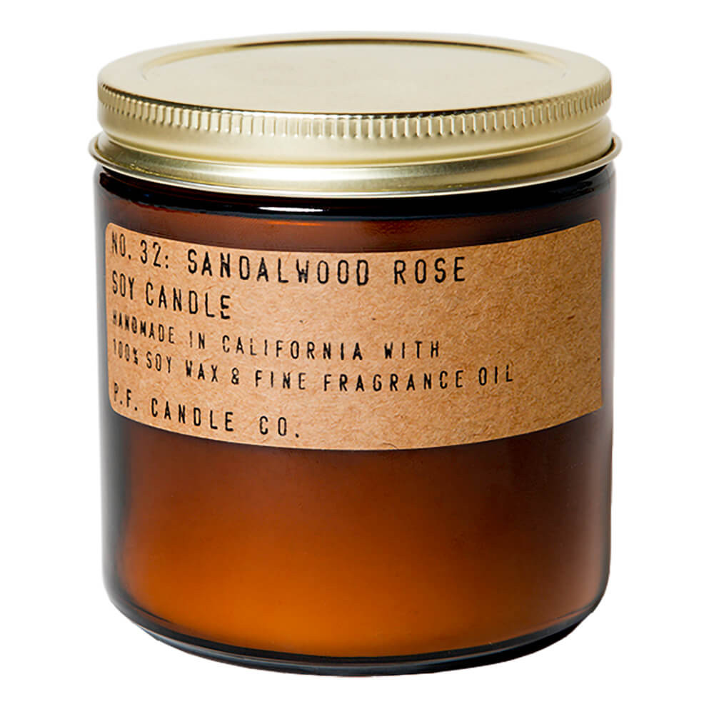 P.F. Candle Co. No. 32 Sandalwood Rose Large Soy Candle - Thumbnail 2