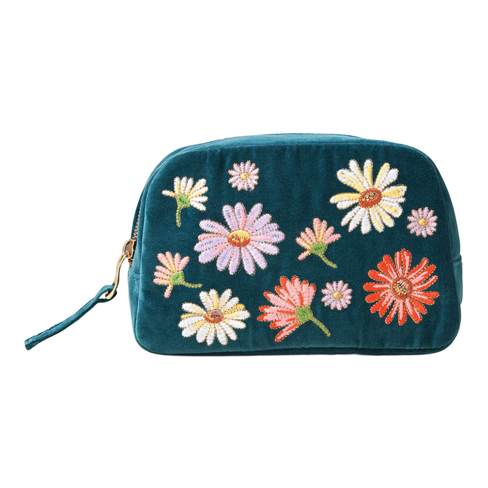 Elizabeth Scarlett Wild Flower Rich Blue Cosmetics Bag | Bath
