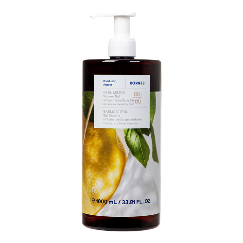 KORRES Basil Lemon Shower Gel 1L
