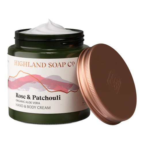 Highland Soap Company Rose & Patchouli Hand & Body Cream 120ml