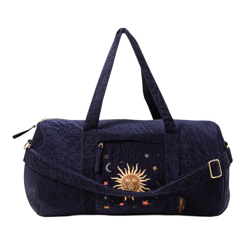 Elizabeth Scarlett Celestial Navy Velvet Overnight Bag Elizabeth Scarlett Celestial Navy Velvet Overnight Bag