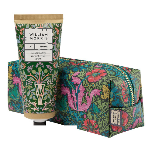 William Morris At Home Beautiful Sleep Makeup Bag & Hand Cream 100ml William Morris At Home Beautiful Sleep Makeup Bag & Hand Cream 100ml