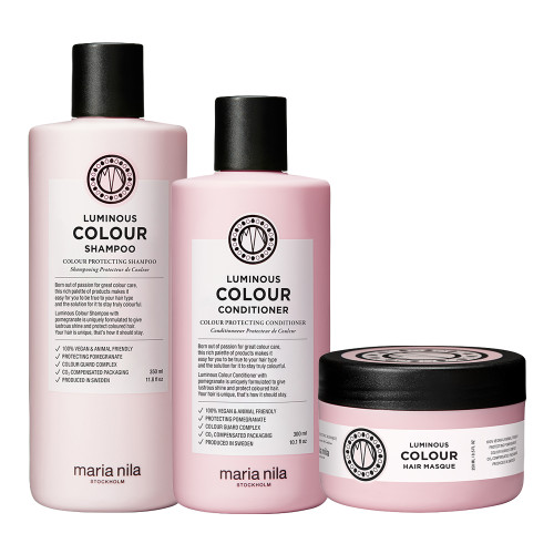 Maria Nila Luminous Colour Shampoo, Conditioner & Masque Set