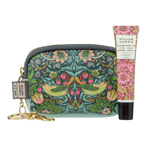 William Morris At Home Strawberry Thief Bag Accessory & Lip Balm Set