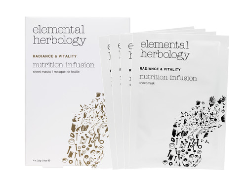 Elemental Herbology Nutrition Infusion Sheet Masks - 4 x Sheet Masks Elemental Herbology Nutrition Infusion Sheet Masks - 4 x Sheet Masks