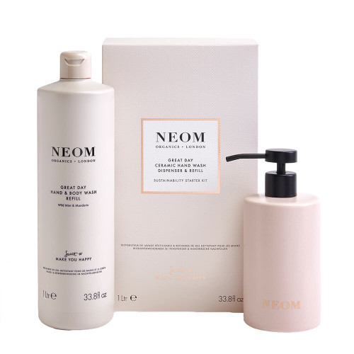 Neom Great Day Hand Wash 1L Refill + Ceramic Dispenser Neom Great Day Hand Wash 1L Refill + Ceramic Dispenser