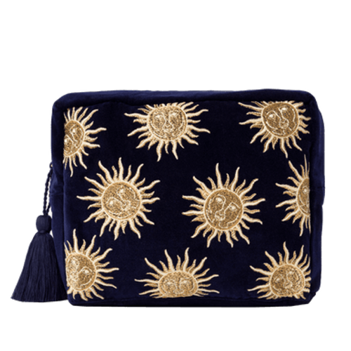 Elizabeth Scarlett Navy Sun Goddess Wash Bag Elizabeth Scarlett Navy Sun Goddess Wash Bag