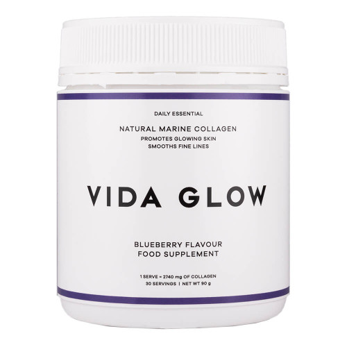 Vida Glow Natural Marine Collagen Powder Blueberry Vida Glow Natural Marine Collagen Powder Blueberry